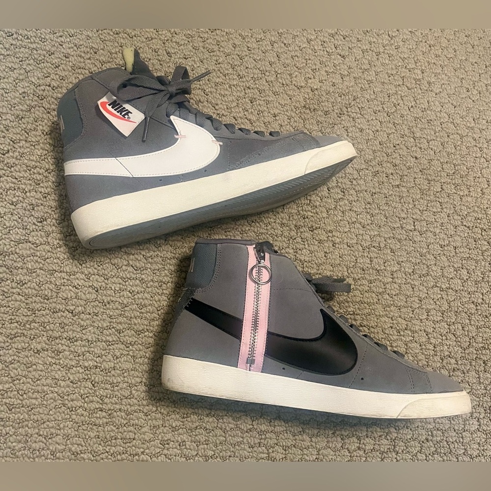 Nike Blazer Mid Rebel Women's Shoes Cool Grey - Picture 3 of 7